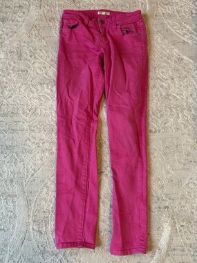 CAbi Women's Straight Leg Jeans in Hot Pink-2